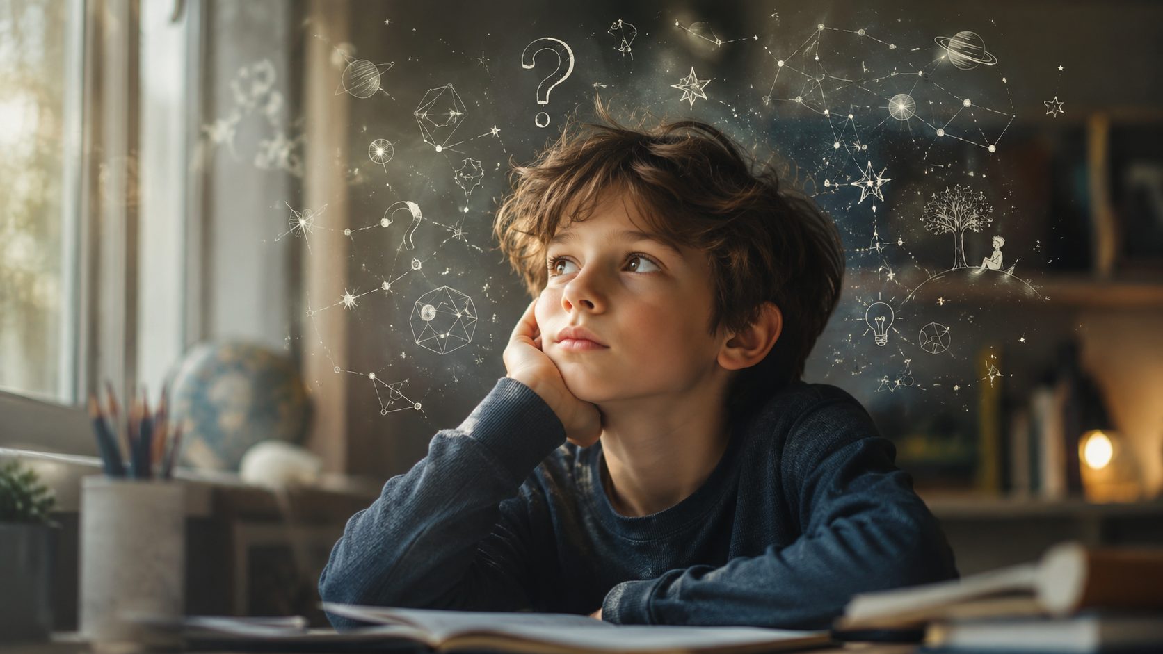 Mio figlio pensa troppo: quando la mente di un bambino corre più veloce delle sue emozioni Immagine di Copertina